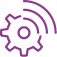 Gear settings with wifi signal icon